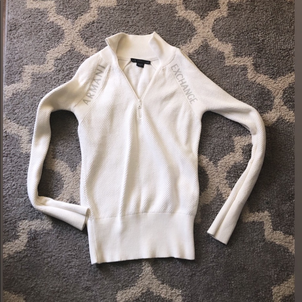 Armani exchange mock sweater size XS off white